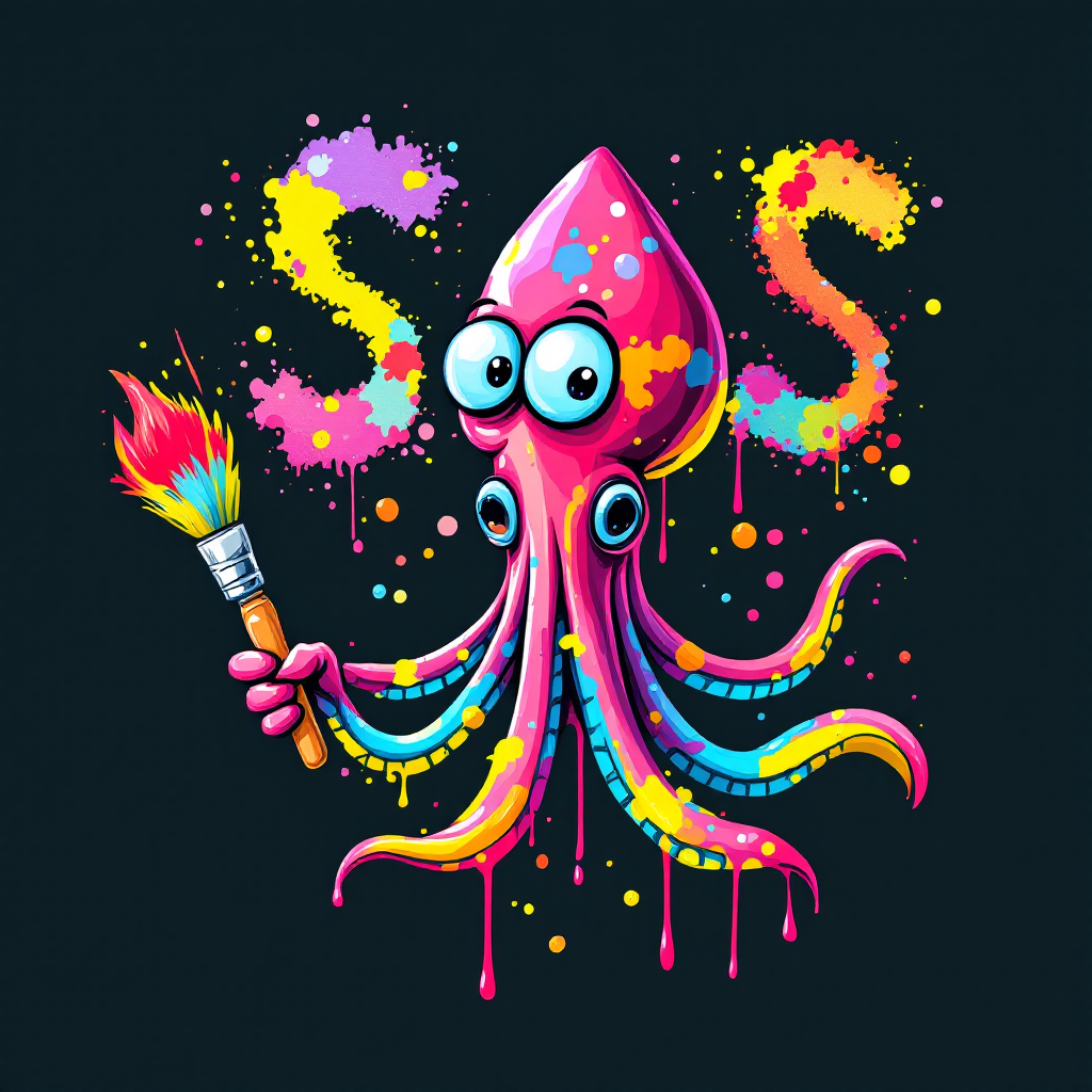 Squid Ink Splatter Logo